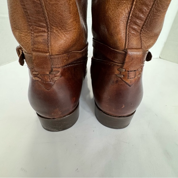 FRYE size 11 Melissa leather riding boots in sturdy leather small ankle buckle - Picture 9 of 16